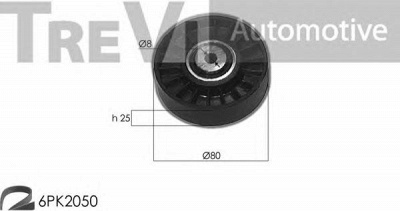 TREVI AUTOMOTIVE ka1002 -  Поликлиновой ременный комплект